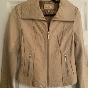 Cream leather jacket